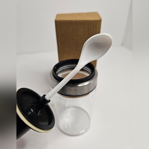 Ikea Container Glass Jar Combination Spoon with Lid (Set Of 2) - Picture 3 of 6